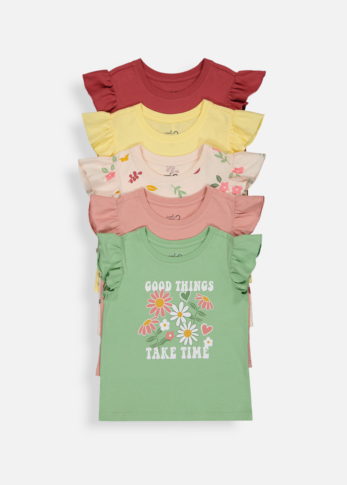 S22 5PK FLOWER FRILL  MULTI   5