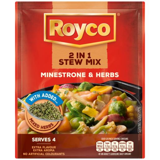 Royco Minestrone & Herbs Flavoured Thick Soup Stew 50g