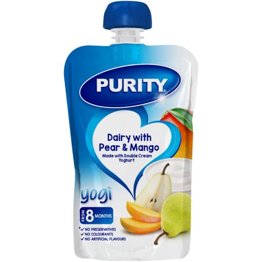 Purity Dairy With Pear & Mango Yogi Puree 8 Months+ 110ml