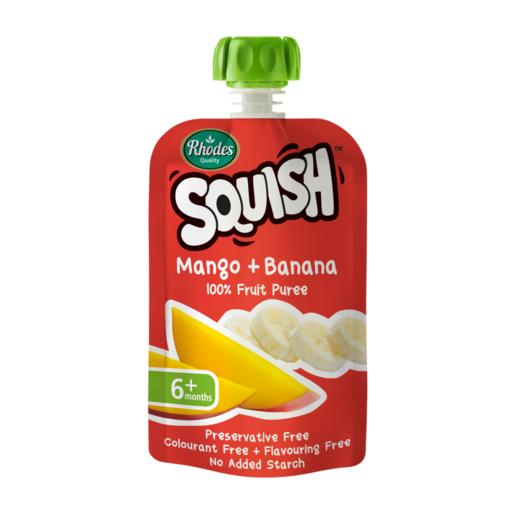 Rhodes Squish Mango & Banana Fruit Puree 6 Months+ Pouch 110ml