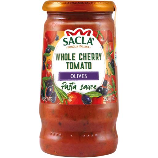 Sacla Whole Cherry Tomato Olive Pasta Sauce Jar 350g
