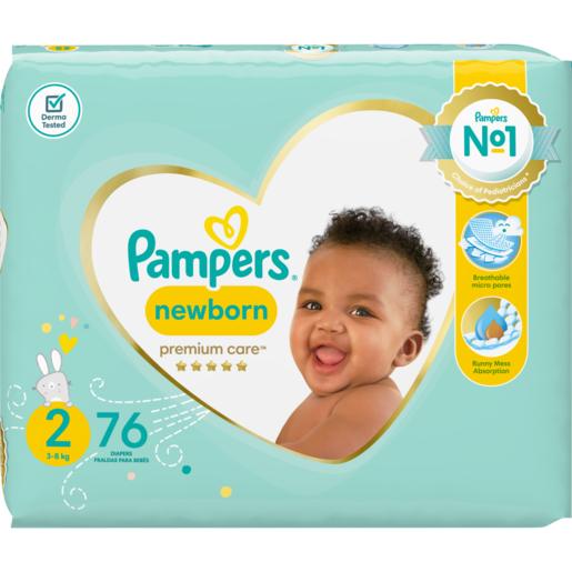 Pampers Premium Care Newborn Size 2 3-8kg Diapers 76 Pack