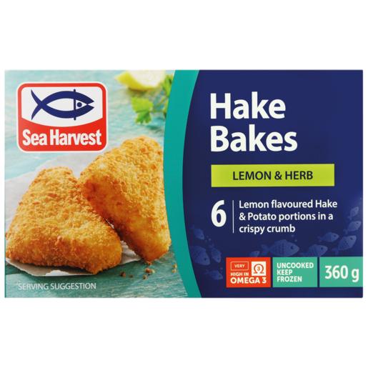 Sea Harvest Frozen Lemon & Herb Hake Bakes 360g