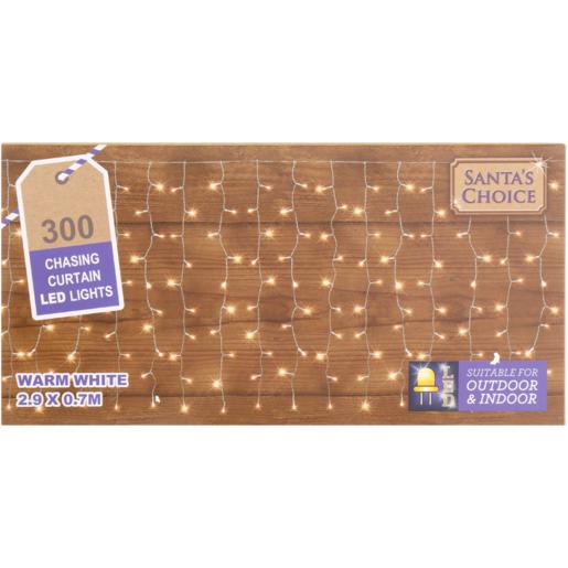 Santa’s Choice Light Up Chasing Curtain 2.9 x 0.7m