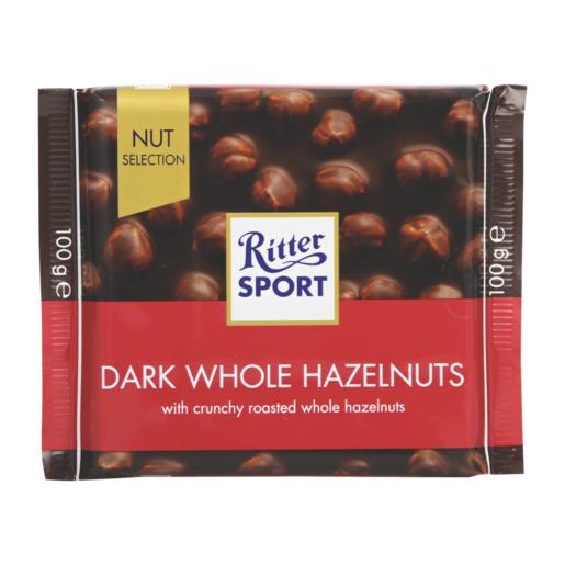 Ritter Sport Dark Whole Hazelnut Chocolate Slab 100g