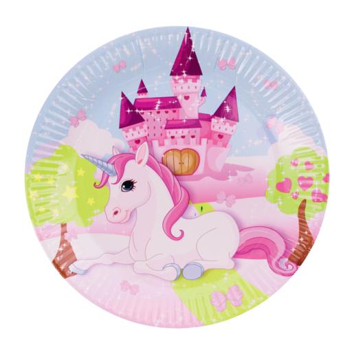 Procos Unicorn Party Paper Plates 23cm 8 Pack
