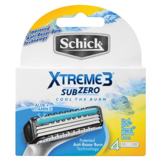 Schick Xtreme 3 Sub Zero Blades 4 Pack