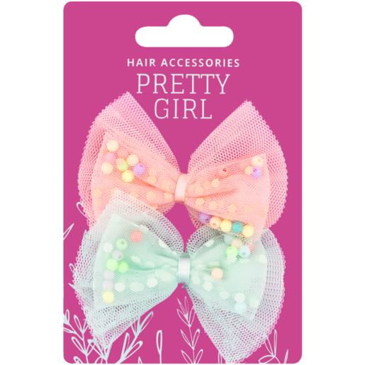 Pretty Girl Hair Accessories Candyfloss Beads Clips Set 2 Piece