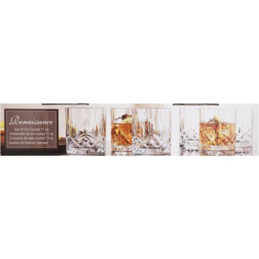 Renaissance Crystal Whiskey Tumbler Set 6 Piece