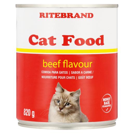 Ritebrand Beef Flavoured Cat Food Can 820g