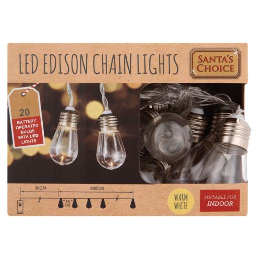 Santa’s Choice Battery-Operated Bulbs With LED Lights 20 Bulbs