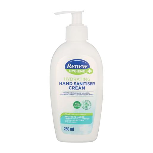 Renew Hygiene 70% Alcohol Hydrating Hand Sanitiser Cream 250ml