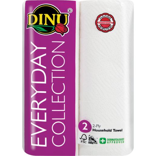 Dinu White Kitchen Towels 2 Pack