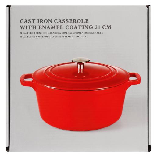 Red Cast Iron Casserole 21cm (Assorted Item – Supplied At Random)