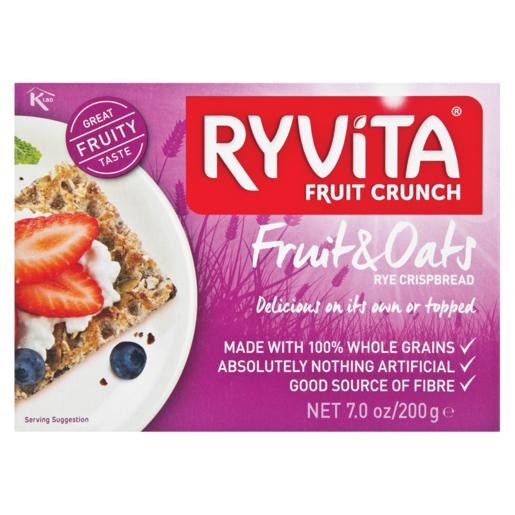 Ryvita Fruit & Oats Flavoured Rye Crispbread 200g