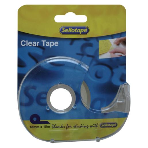 Sellotape Sticky Clear Tape 18mm x 15m
