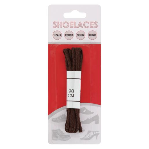 Round Brown Shoelaces 90cm