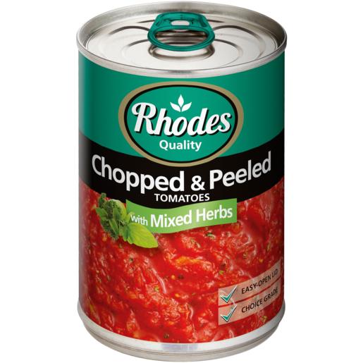 Rhodes Chopped & Peeled Tomatoes With Mixed Herbs 410g