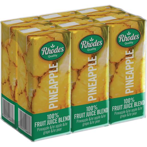 Rhodes 100% Pineapple Fruit Juice Blend Cartons 6 x 200ml