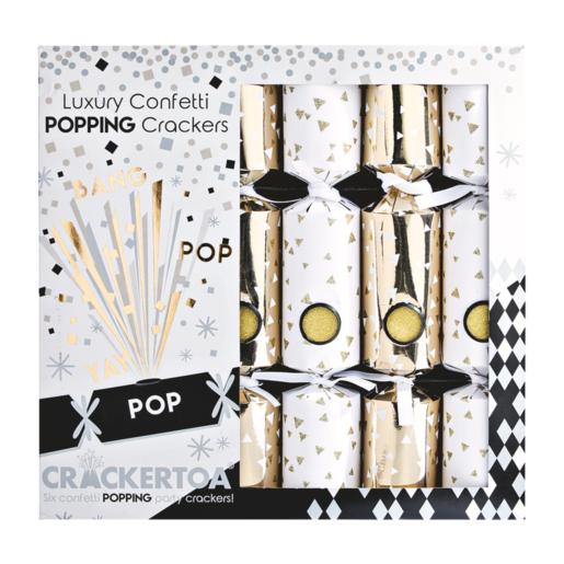 Crackertoa Luxury Confetti Popping Christmas Crackers 6 Pack