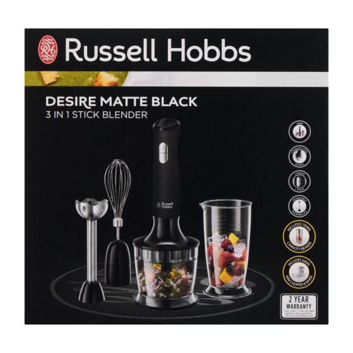 Russell Hobbs Desire Matte Black 3-In-1 Stick Blender 500W
