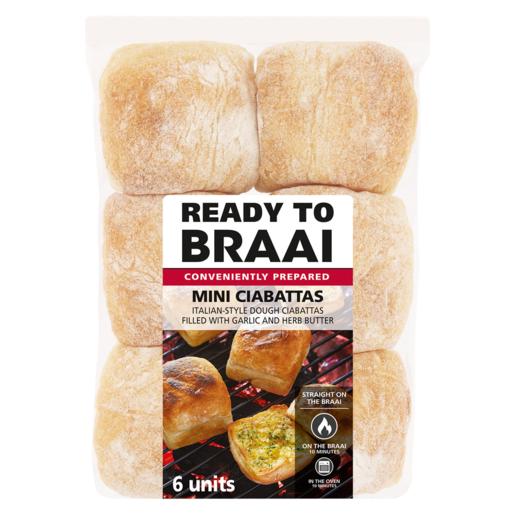 Ready To Braai Mini Ciabattas 6 Pack