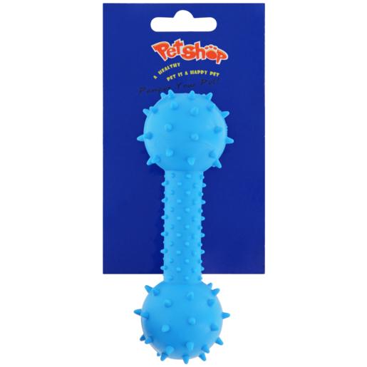Pet Shop Blue Rubber Dumbbell Dog Toy