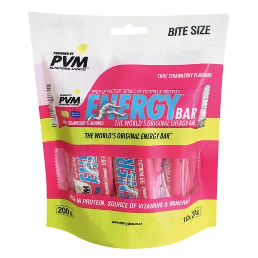 Pvm Chocolate & Strawberry Flavoured Bite Sized Energy Bars 10 x 20g