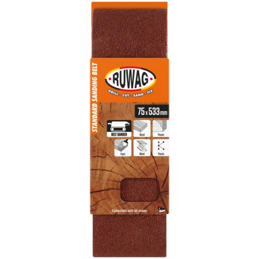 Ruwag Belt Sander P100 Sanding Belts 533mm 3 Pack