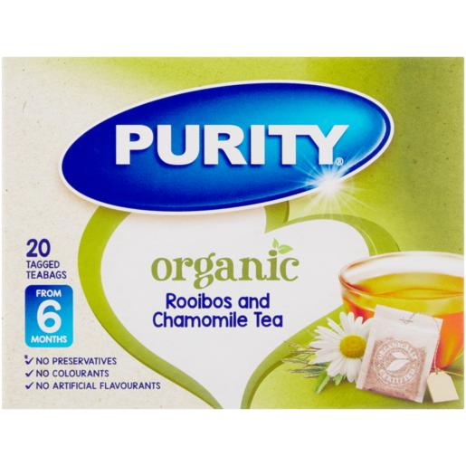 Purity Organic Rooibos & Chamomile Tea 20 Tagged Teabags