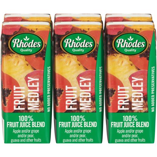 Rhodes 100% Fruit Medley Fruit Juice Blend 6 x 200ml