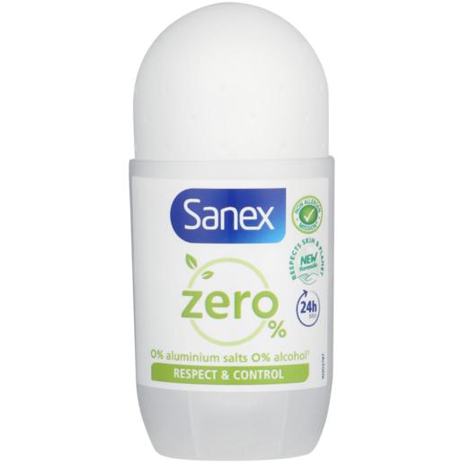 Sanex Zero Percent Alcohol Respect & Control Roll On Deodorant 50ml