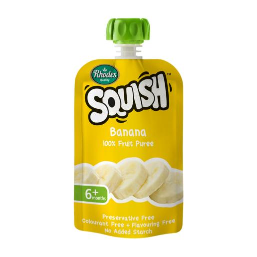 Rhodes Banana Fruit Puree 6 Months+ Pouch 110ml