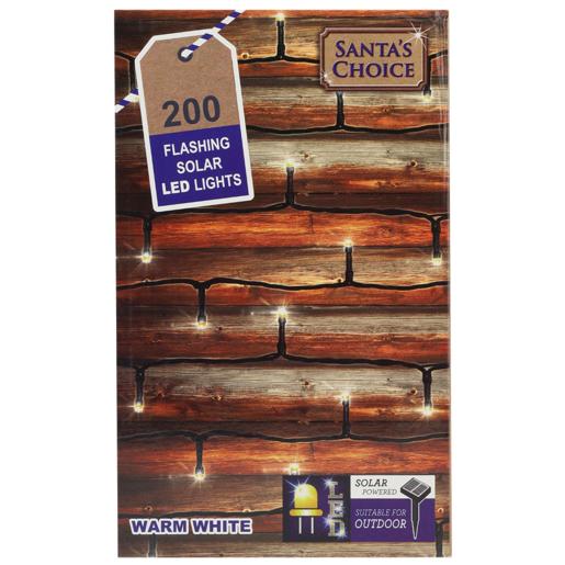 Santa’s Choice Flashing Solar LED Lights 200 Bulbs