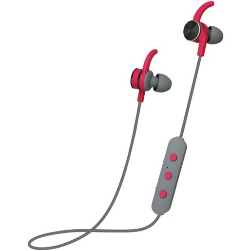 Polaroid Grey & Red Sport Bluetooth Earphones