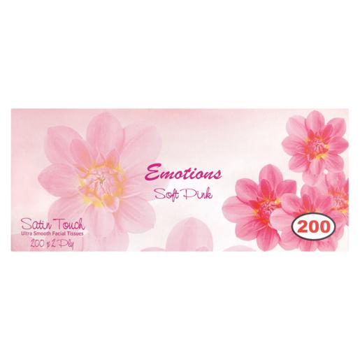 Satin Touch Pink Facial Tissues 200 Pack