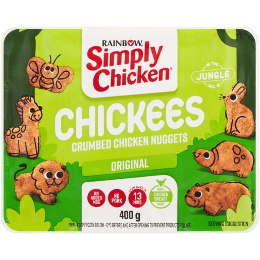 Rainbow Simply Chicken Frozen Chickees Jungle Crumbed Chicken Nuggets 400g