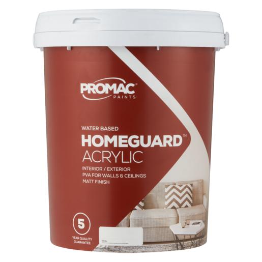 Promac Paints White Homeguard Acrylic Paint 20L