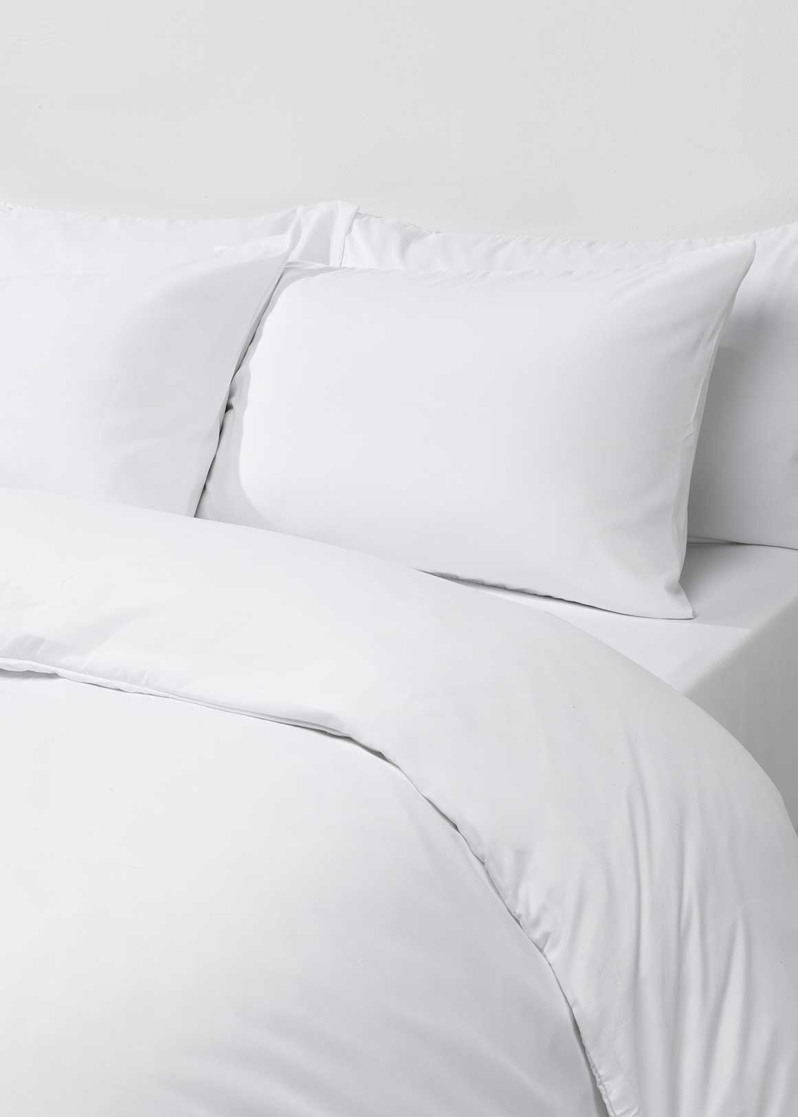 RECYCLED MICROFIBRE DUVET SET  WHITE   KING