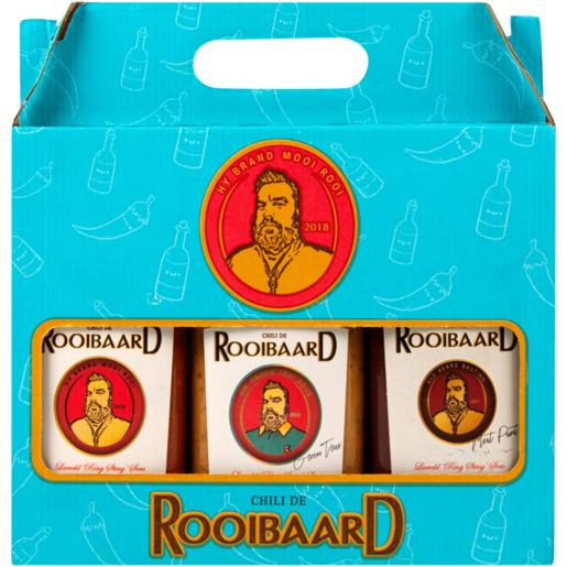 Rooibaard Chilli De Sauce Gift Box 3 x 375ml