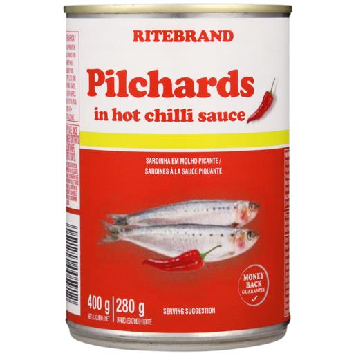 Ritebrand Pilchards In Hot Chilli Sauce Can 400g