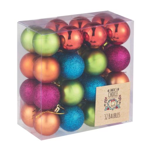 Santa’s Choice Christmas Baubles 32 Pack