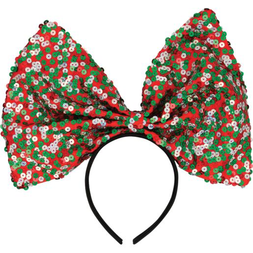 Santa’s Choice Large Sequins Bow Headband