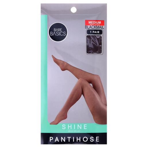 Bare Basics Medium Blackmail Shine Pantihose