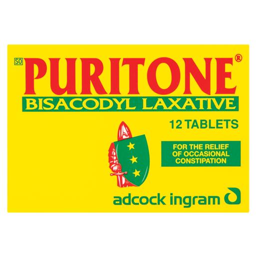 Puritone Bisacodyl Laxative Tablets 12 Pack