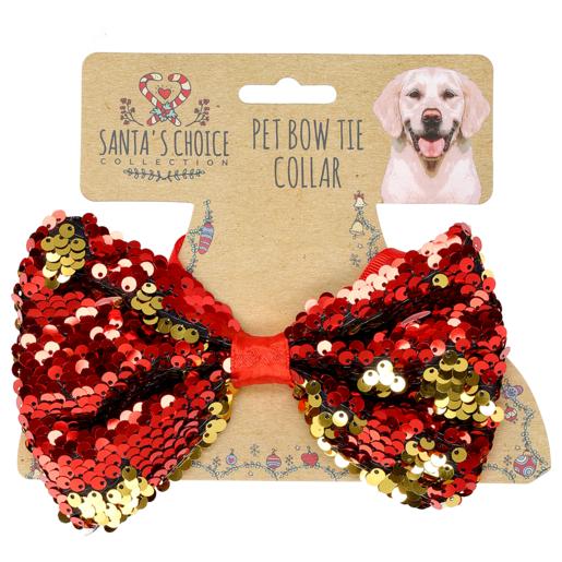 Santa’s Choice Christmas Bow Tie Pet Collar Accessory (Assorted Item – Supplied At Random)