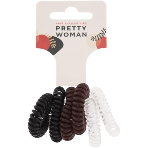 Pretty Woman Spiral Elastic Hair Accessories 6 Pack