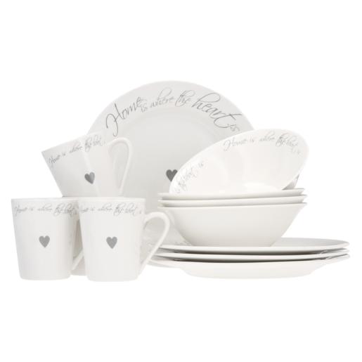 Home Where Heart Is Dinner Set 12 Piece