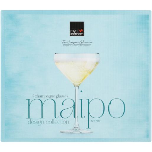 Royal Leerdam Maipo Champagne Coupe Glass Set 4 Piece
