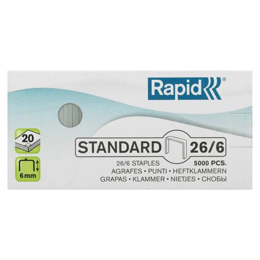 Rapid Standard 26/6 Staples 5000 Pack